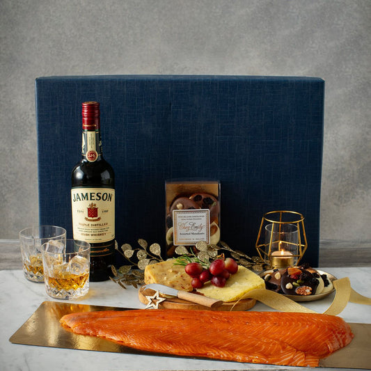 Organic Irish Smoked Salmon & Jameson Gift Box - Wrights of Howth