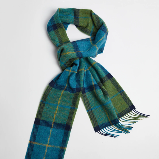 Shannon Check Lambswool Scarf - Foxford
