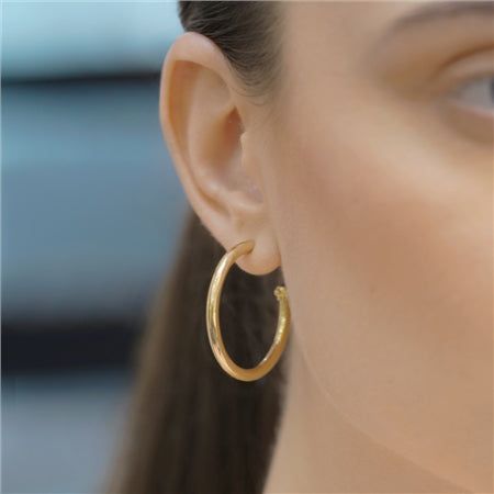 Hoop Earrings with Blue Stones - Newbridge Silverware