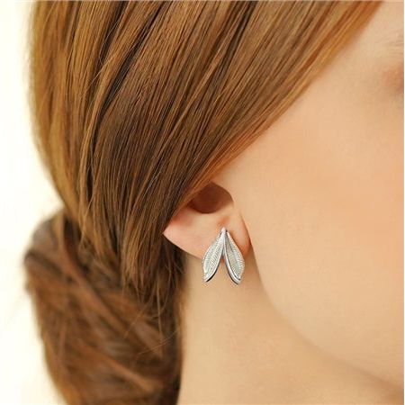 Leaf Stud Earrings - Newbridge Silverware