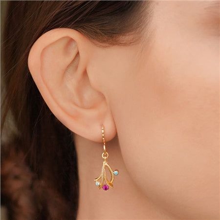 Pink & Turquoise Earrings - Newbridge Silverware