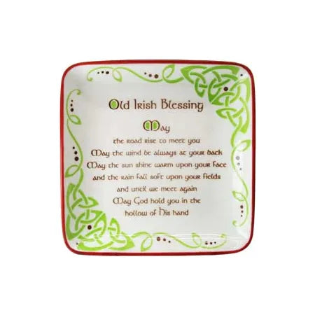 Old Irish Blessing 12cm Square Dish - Royal Tara