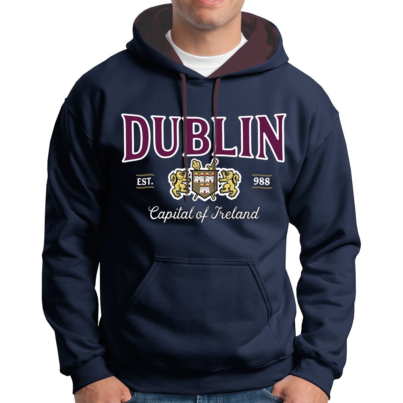 Dublin Capital Hoodie Navy