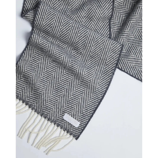 Oxford and White Cashmere Blend Scarf - Foxford