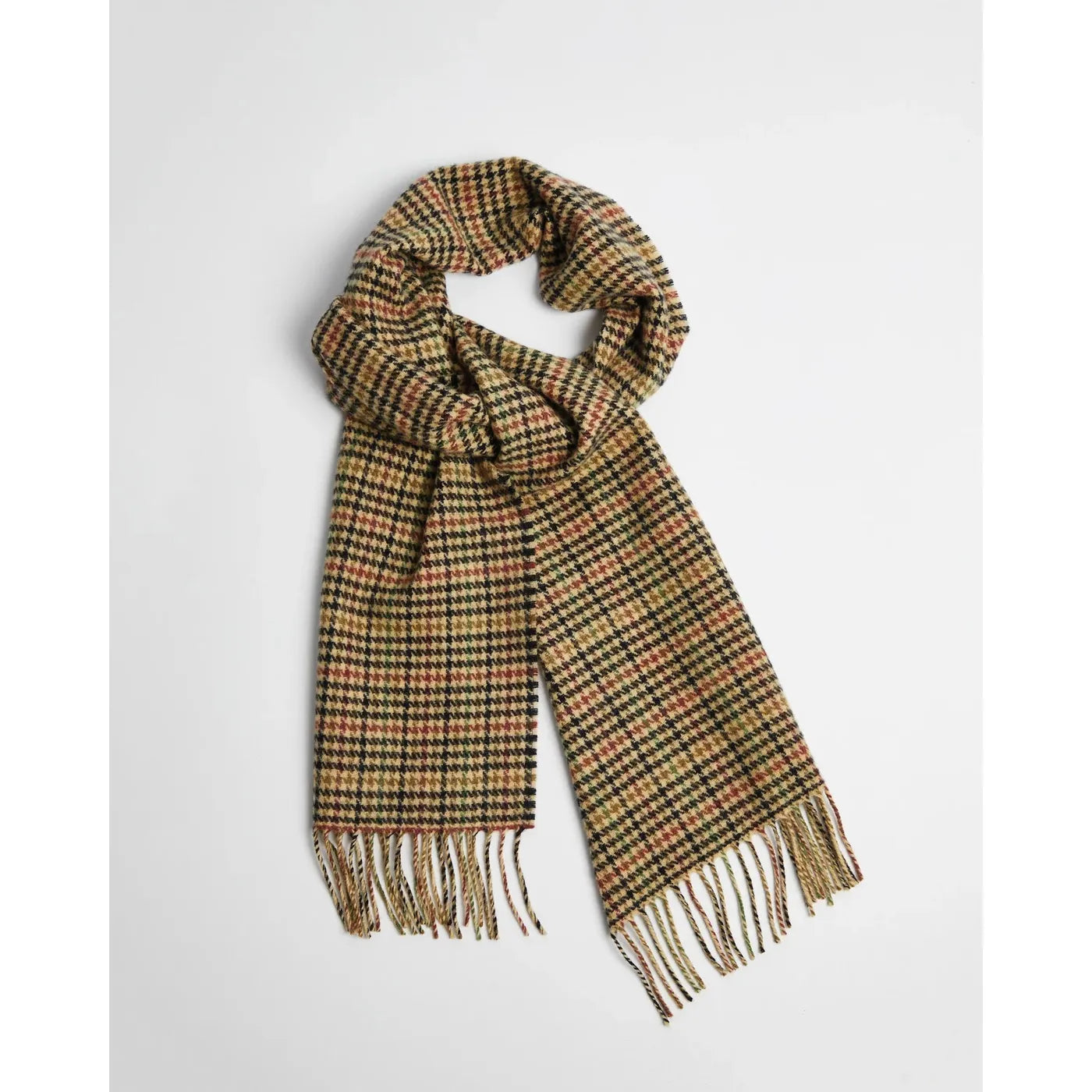 Modern Houndstooth Lambswool Scarf - Foxford