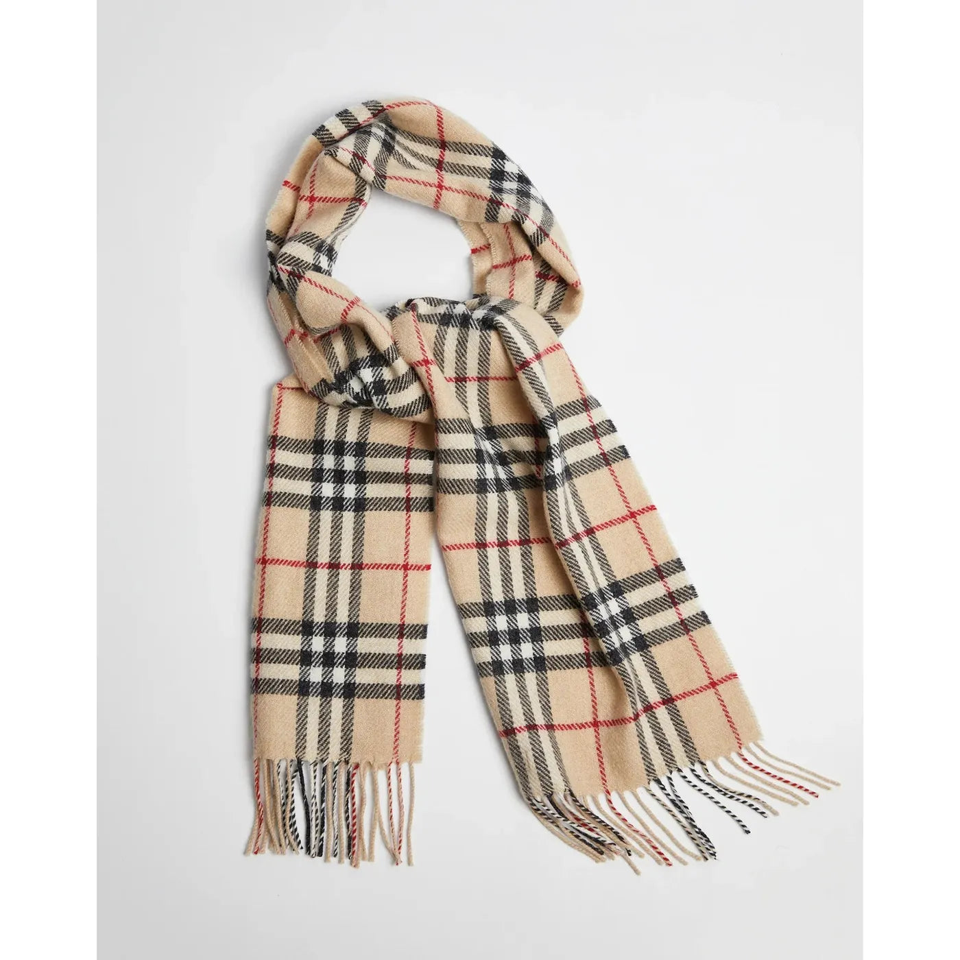 Fawn Check Lambswool Scarf - Foxford