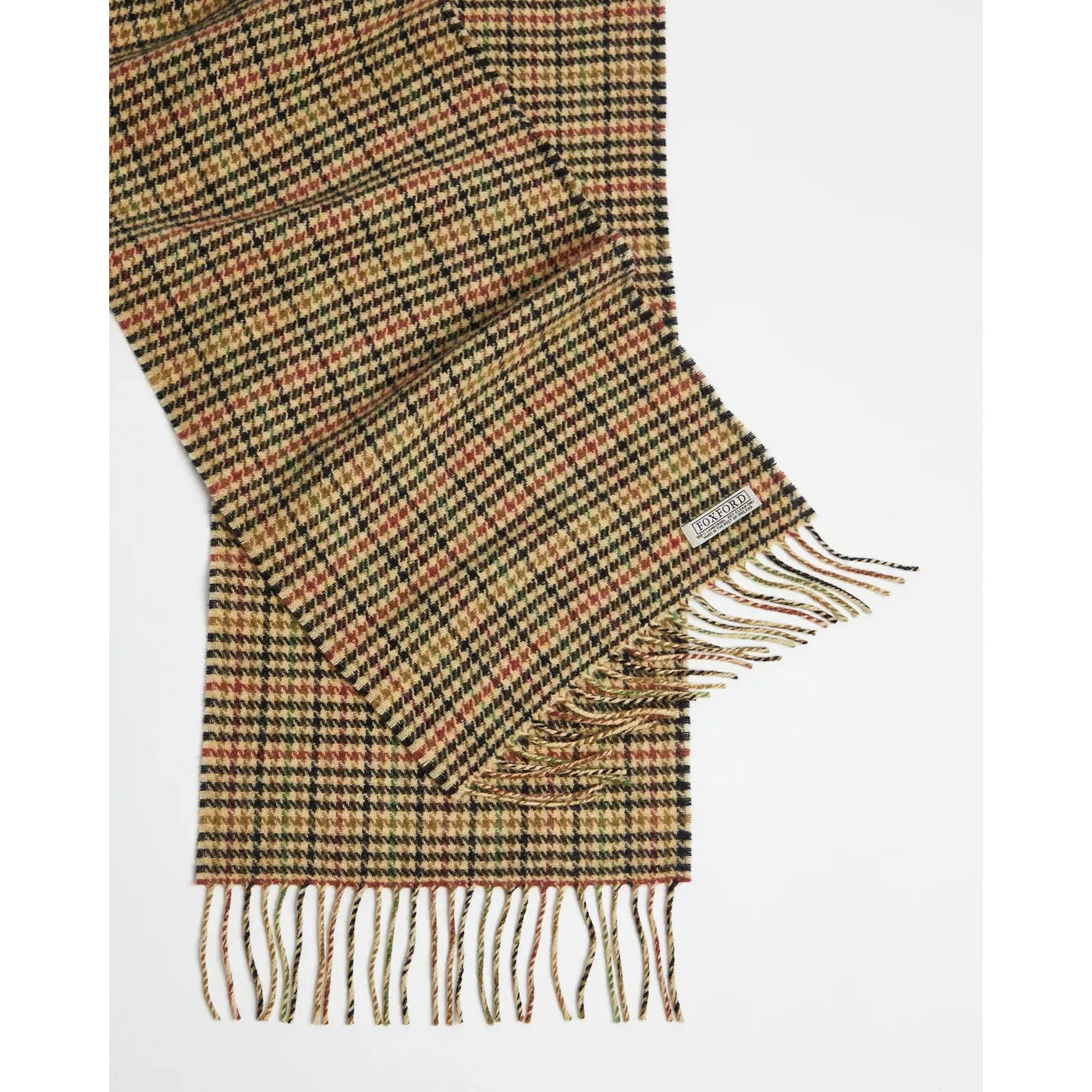 Modern Houndstooth Lambswool Scarf - Foxford