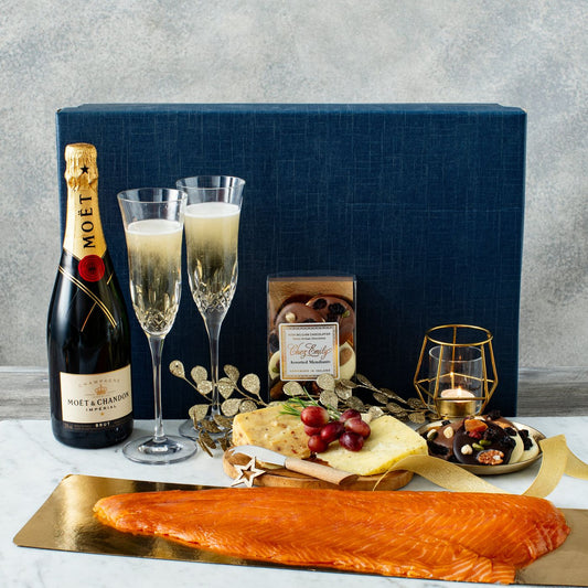 Organic Irish Smoked Salmon & Champagne Gift Box - Wrights of Howth