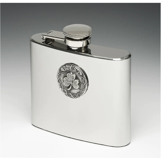 Stainless Steel Flask with Pewter Design - Mullingar Pewter