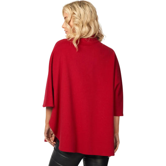 Hip Length Cape with Collar and Pockets - Jimmy Hourihan