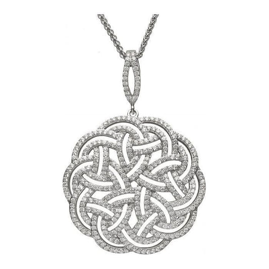 Interlaced Celtic Pattern Pendant - Boru Jewelry