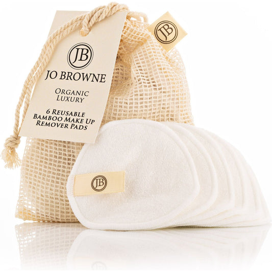 Organic Luxury Reusable Bamboo Make up Remover Pads x 6 - Jo Browne
