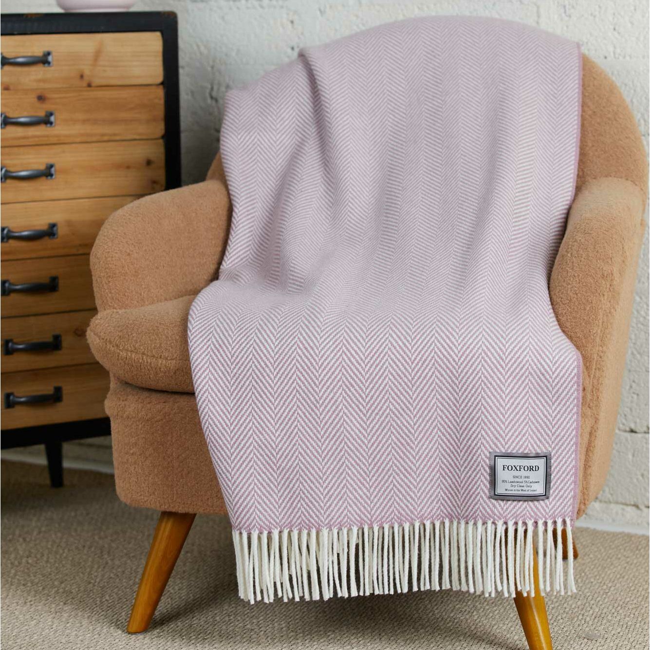 Maeve Cashmere And Lambswool Throw - Foxford